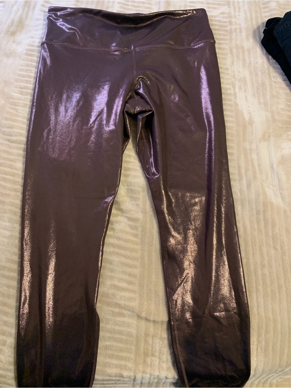 Athleta Girls Shiny Plum Purple Active Leggings